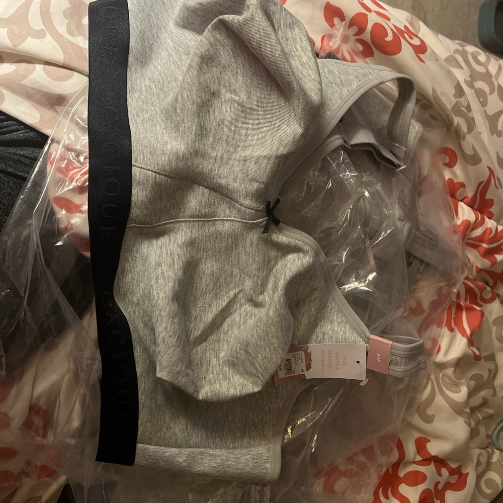 Cacique Gray  Bra with Black Band